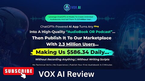 Vox AI Review - Transforming Content into Captivating Audiobooks and Podcasts with Ease.