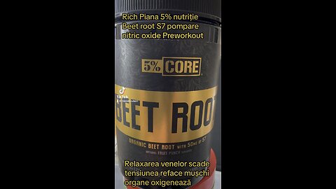 Rich Piana 5% core nutrition beet root and S7 oxid nitric pompare