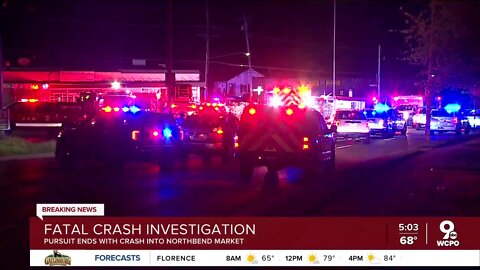 Cincinnati police pursuit leads to crash leaving 1 dead and another in critical condition