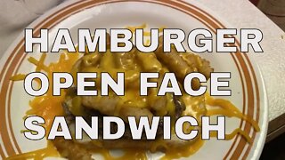 Hamburger Open Face Horseshoe Sandwich