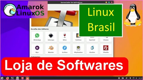 Amarok Linux 3.4 Cinnamon. Distro Brasileira ERRATA: Loja de Softwares = Gerenciador de Aplicativos