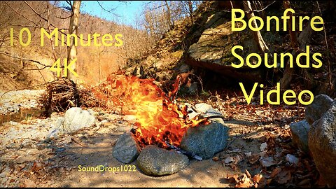 10-Minute Bonfire Sound Meditation | Crackling Campfire Ambience