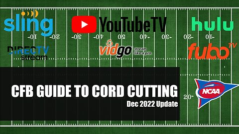 2022 College Football Cord Cutting Guide-Dec 2022 Update