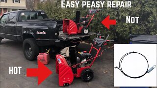 Subscriber Request HOW TO REPLACE YOUR DRIVE CABLE ON YOUR TROY BILT 2410 Snow Blower MTD CRAFTSMAN