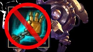Playing Blitzcrank without using Q ability.