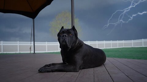 Cane Corso Nervous as Storm Roles In Here's Why RAW Video
