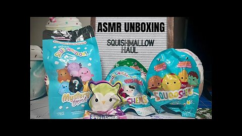 Squishmallow haul & unboxing ASMR | crinkle sounds, tapping, no talking