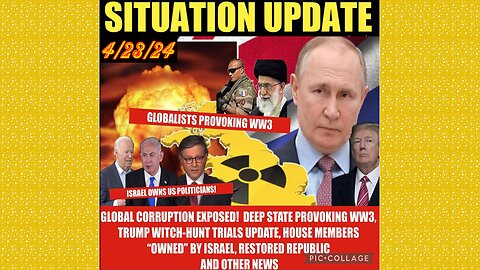 SITUATION UPDATE 4/23/24 - Is This The Start Of WW3?! Iran Attacks Israel, Gcr/Judy Byington Update