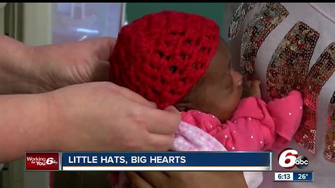 Little hats, big hearts program delivered crocheted red caps to Eskenazi Hospital for newborns
