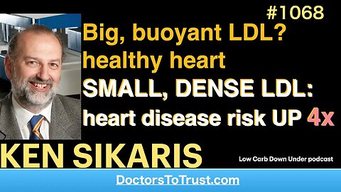 KEN SIKARIS b | Big, buoyant LDL? healthy heart SMALL, DENSE LDL: heart disease risk UP 4x