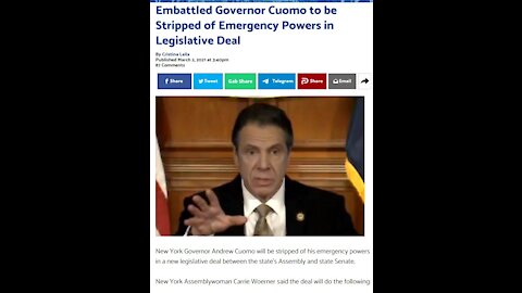 Gov. Cuomo Powers Stripped, Texas and Mississippi End Mask Mandates.