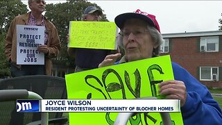 Protest outside Blocher Homes