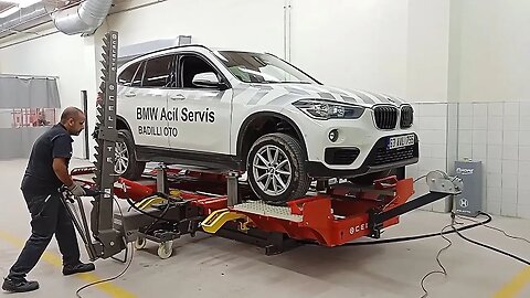 BMW X1 F48 on Celette Rhone Frame Machine