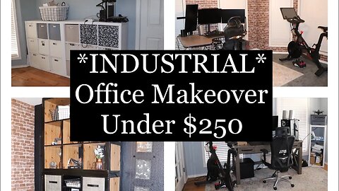 INDUSTRIAL Urban Style Office On a BUDGET