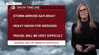 Friday afternoon snow update