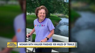 Woman with walker finishes 100 miles of trails