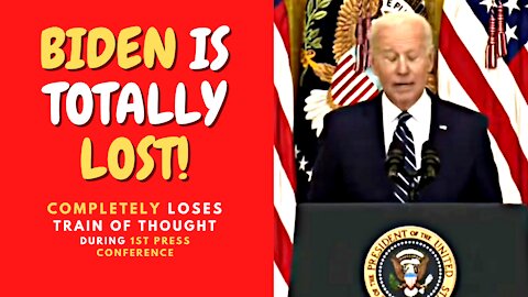 Biden LOSES Train of Thought During 1st Press Conference