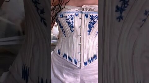 I finished my hand-embroidered corset!