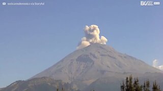 Popocatépetl har et voldsomt utbrudd i Mexico