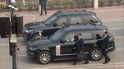 PM Modi arrives at Kartavya Path for 75th Republic Day