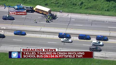 1 dead, 7 injured in crash involving Ypsilanti school bus in Pittsfield Township