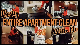 *COZY* FALL TIME EXTREME ENTIRE APARTMENT CLEAN WITH ME 2021 | SPEED CLEANING MOTIVATION | ez tingz