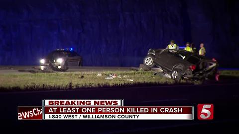 1 Killed In Crash On I-840 In Williamson County