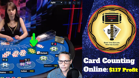 Online Blackjack Session #3 Online 2024 Using Card Counting App: $117 Profit! - How To Count Cards