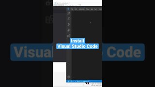 Install visual studio code from website #short