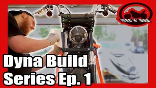 Harley Dyna Build Series Ep.1 - Exhaust, Headlight, Paint, Vinyl Wrap