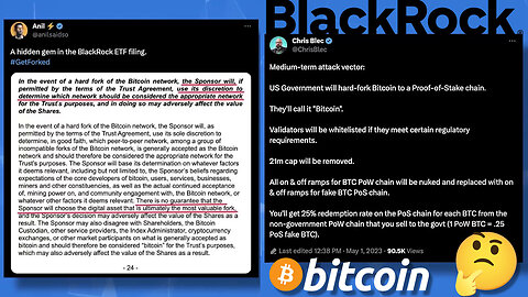 One Very Real Concern with BlackRock's Bitcoin ETF filing and it's in the Fine Print! 🔎📜