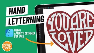 Affinity Designer for iPad Tutorial | How to Create Lettering in A Shape Step by Step