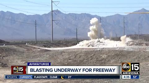 ADOT blasting land for South Mountain Freeway