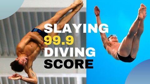 When Olympic Medallist Tom Daley Of Great Britain Scores 99.9 In Diving!