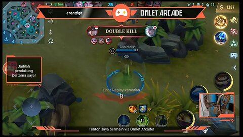 Tonton live saya Mobile Legends: Bang Bang di Omlet Arcade!