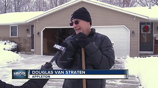 Locals busy cleaning up snow