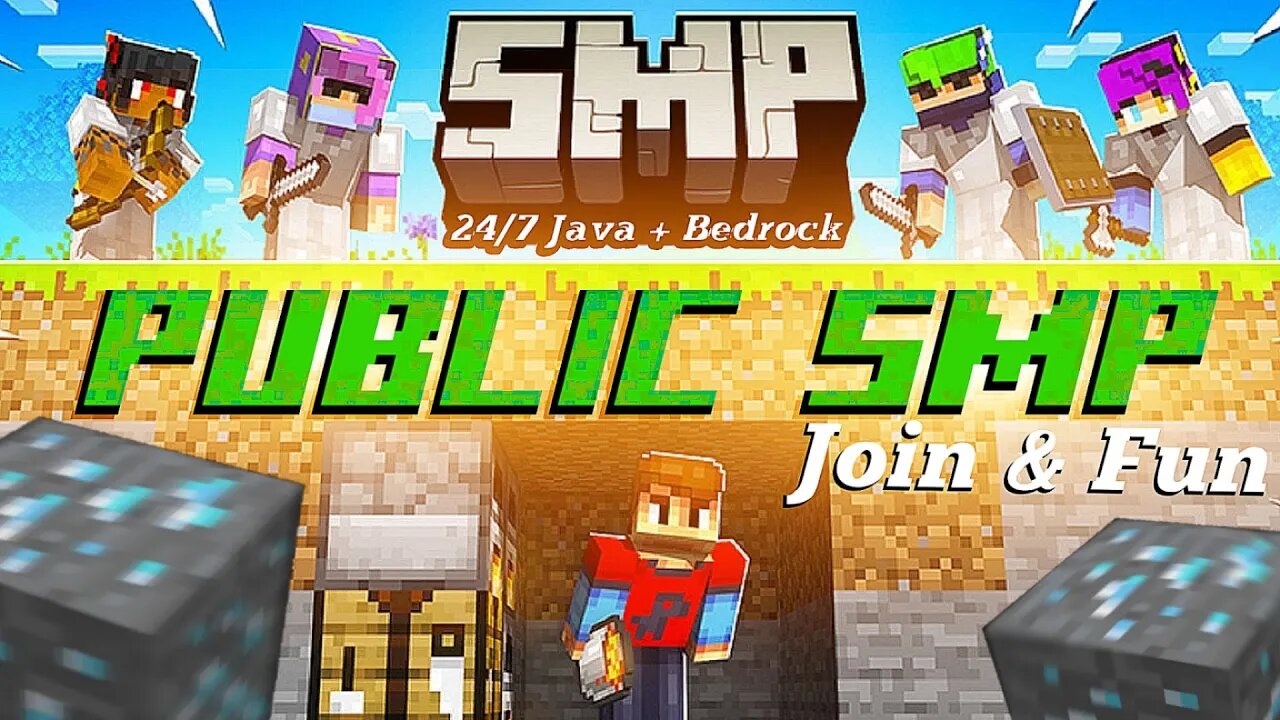 Minecraft Live SMP 24/7 Server | Join 24/7 SMP | LET