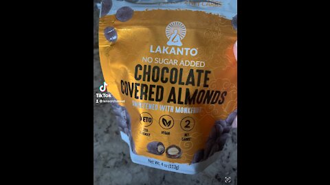 Chocolate covered almonds.￼ Keto, Sugar-free, low carb