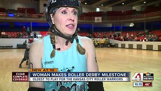 Woman makes roller derby milestone