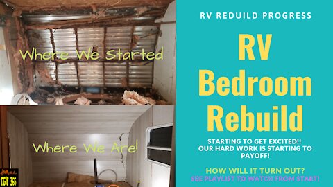 RV Rebuild\Remodel - New Ceiling & Wall panels installed. Removing & reinstalling windows & more!