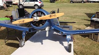 Retracts Fail - Giant Scale F4U Corsair WWII Warbird RC Plane Belly Lands at Warbirds Over Whatcom