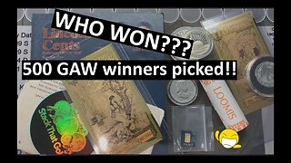 WINNERS PICKED!! 500 GAW Winners selected! See who won!