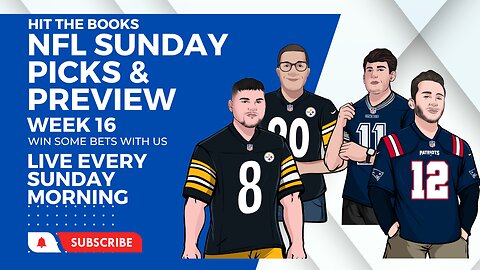 NFL Sunday Picks & Preview - Week 16 - Hit The Book Podcast - LIVE