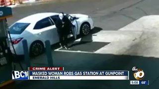 Masked woman robs gas station at gunpoint