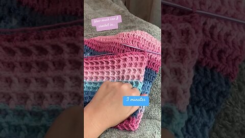 3 minute challenge… how much can I crochet?