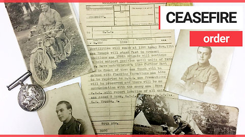 Typed letter announcing the First World War ceasefire has been discovered