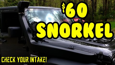 $60 ABS Snorkel for 3.8 on a 3.6 liter 2012 - 2018 JK, JKU Jeep Wrangler mod and fitment (works!)