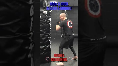 Heroes Training Center | Kickboxing & MMA "How To Double Up" Hook & Hook & Hook & Round 1 BH #Shorts