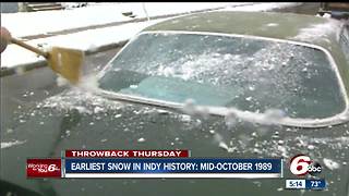 Snow in mid-October in Indianapolis? It happened in 1989