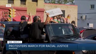 Protesters continue to march through Milwaukee's south side